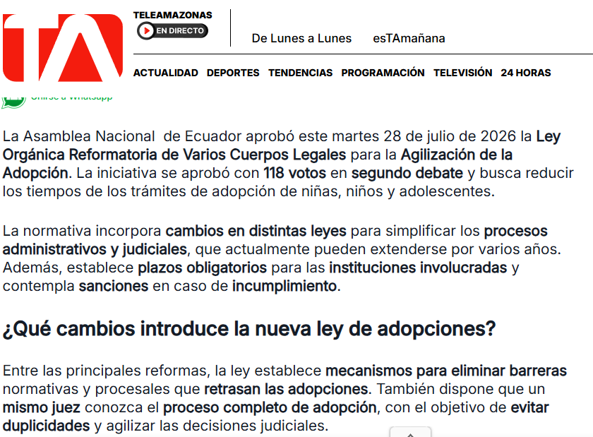 Votación Asamblea Ley Adopción